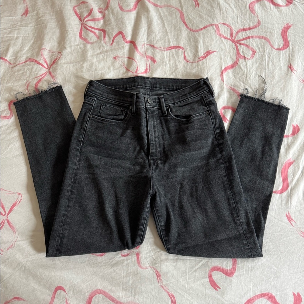 BDG Black Raw-Hem Skinny Jeans